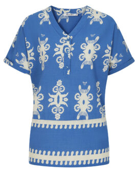 ALICE COLLINS ATHENA SHIRT ROYAL / WILD OAT