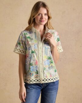 JOULES ISOBEL MULTI CHROCHET SHIRT