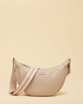 JOULES JADE NEUTRAL HALF MOON ADJUSTABLE CROSS-BODY BAG