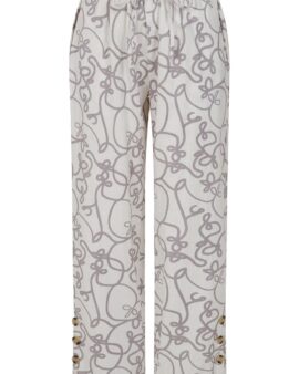 ALICE COLLINS ALAIA SWIRL WHITE PRINT PANT