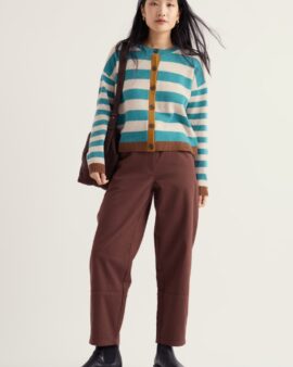 SEASALT PAINTED FORMS TAPERED TROUSER - SEEDBED