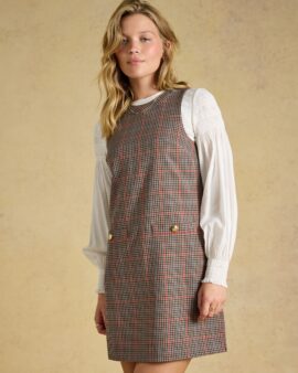 JOULES BEATRICE BROWN ADA SHIFT MINI DRESS