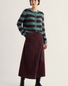 SEASALT WINDOW WREN CORD MIDI SKIRT - SEEDBED